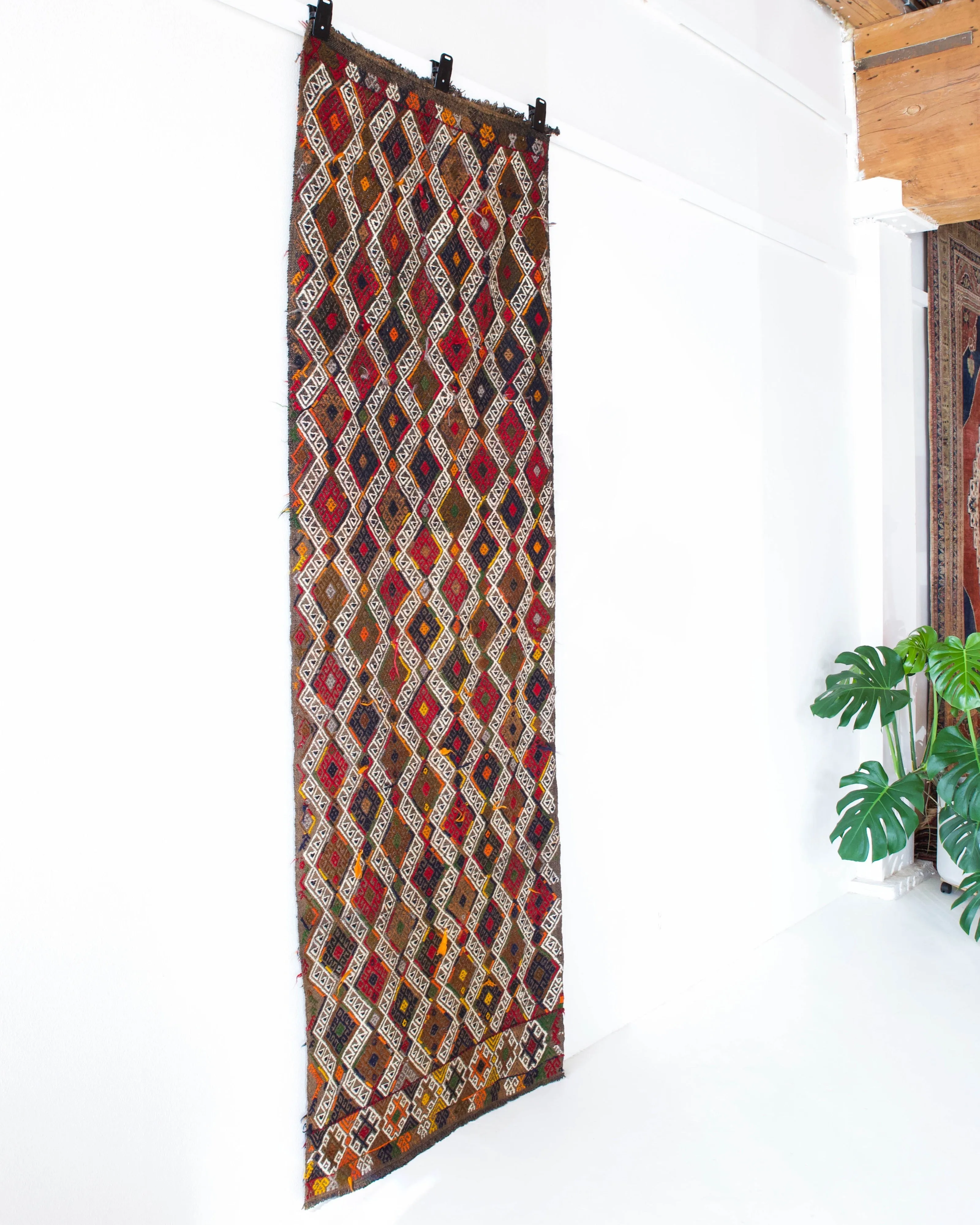 Vintage central Anatolian Karakecili kilim runner 3'x9'