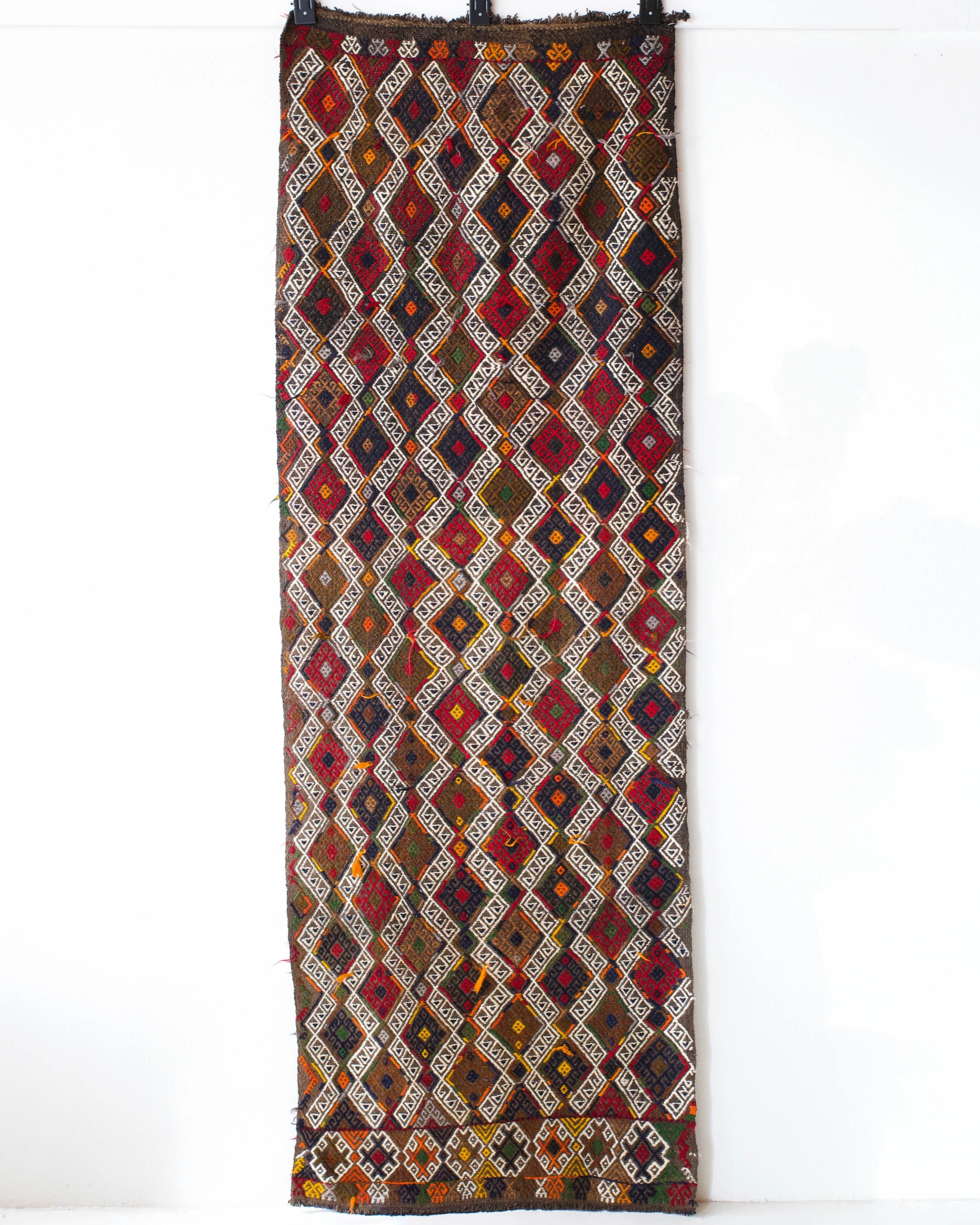Vintage central Anatolian Karakecili kilim runner 3'x9'