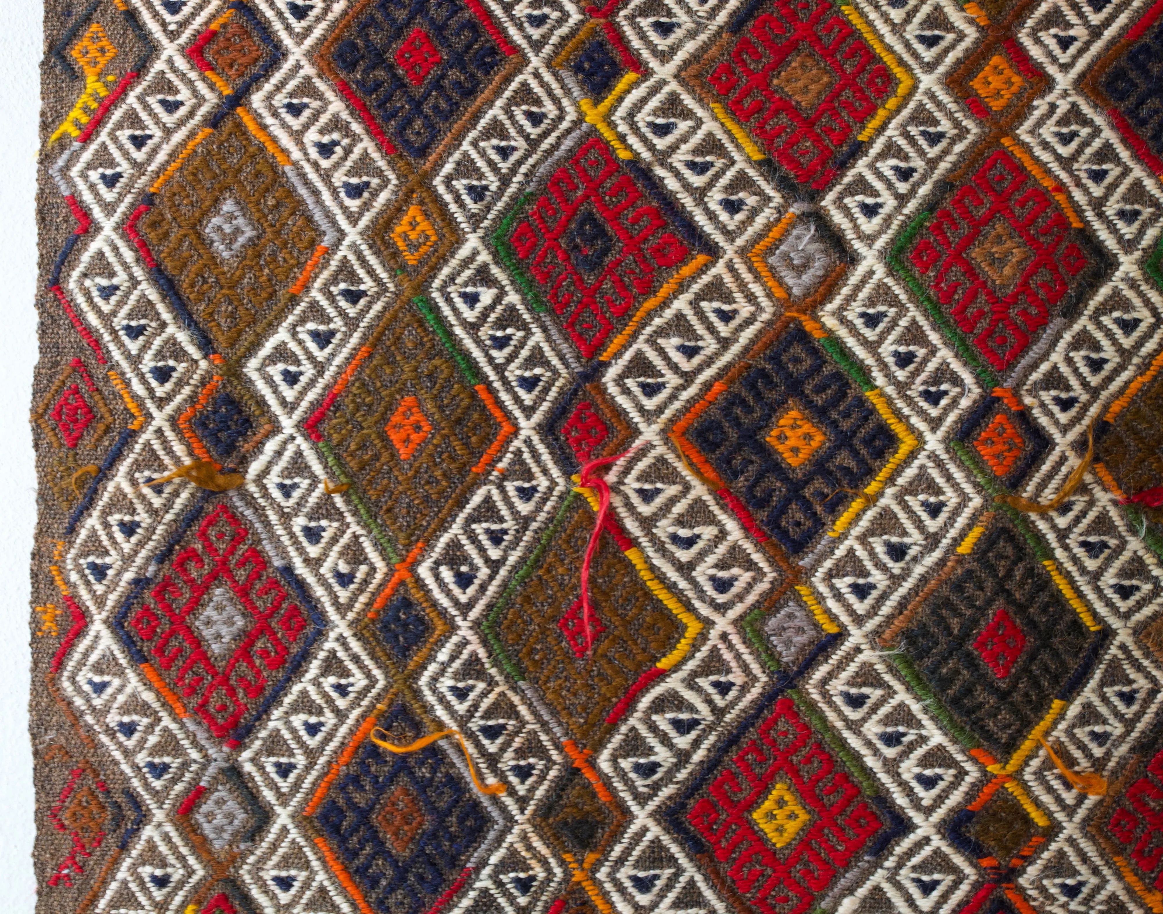 Vintage central Anatolian Karakecili kilim runner 3'x9'