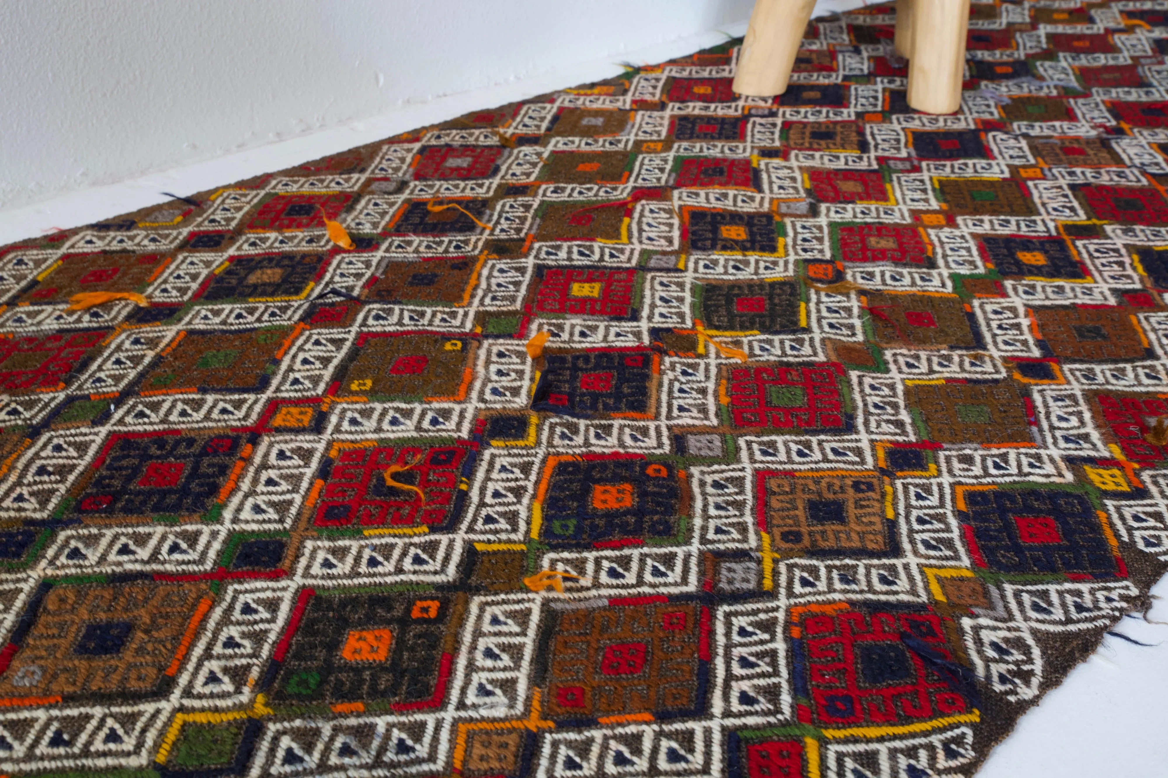 Vintage central Anatolian Karakecili kilim runner 3'x9'