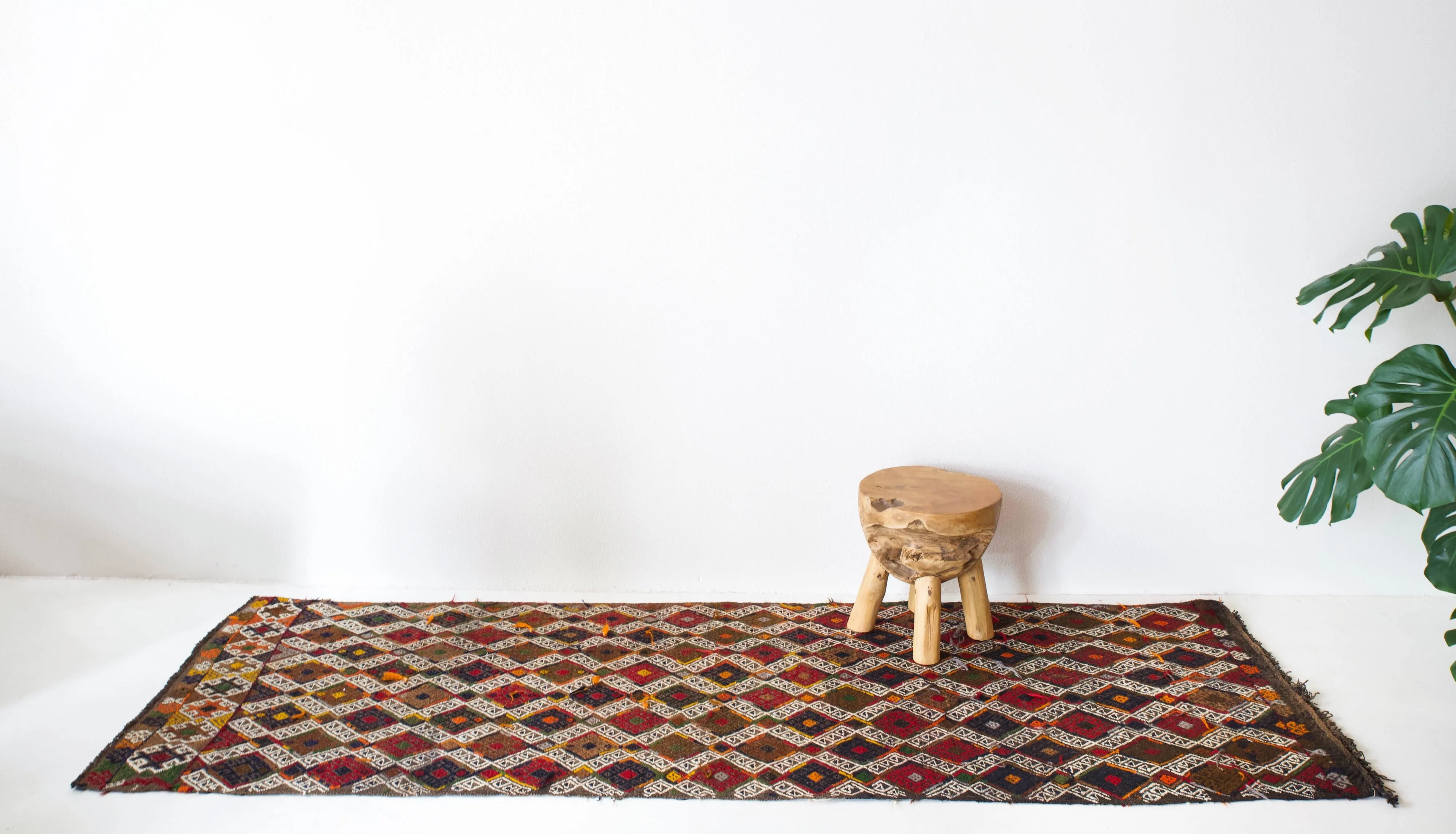 Vintage central Anatolian Karakecili kilim runner 3'x9'