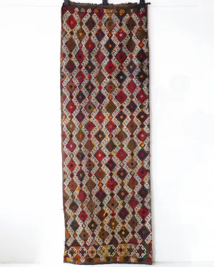 Vintage central Anatolian Karakecili kilim runner 3'x9'