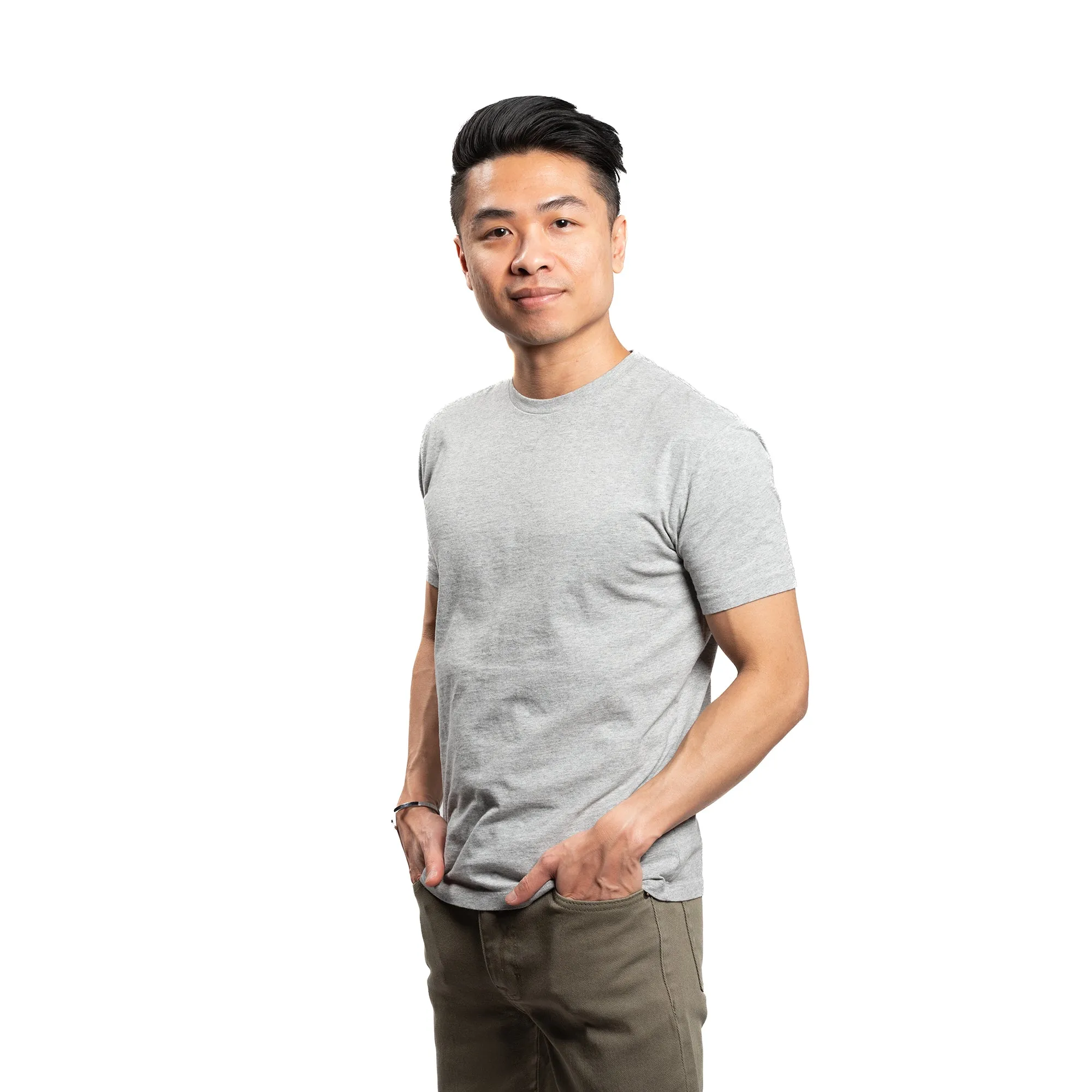 Vintage Crew T-Shirt - Heather Grey