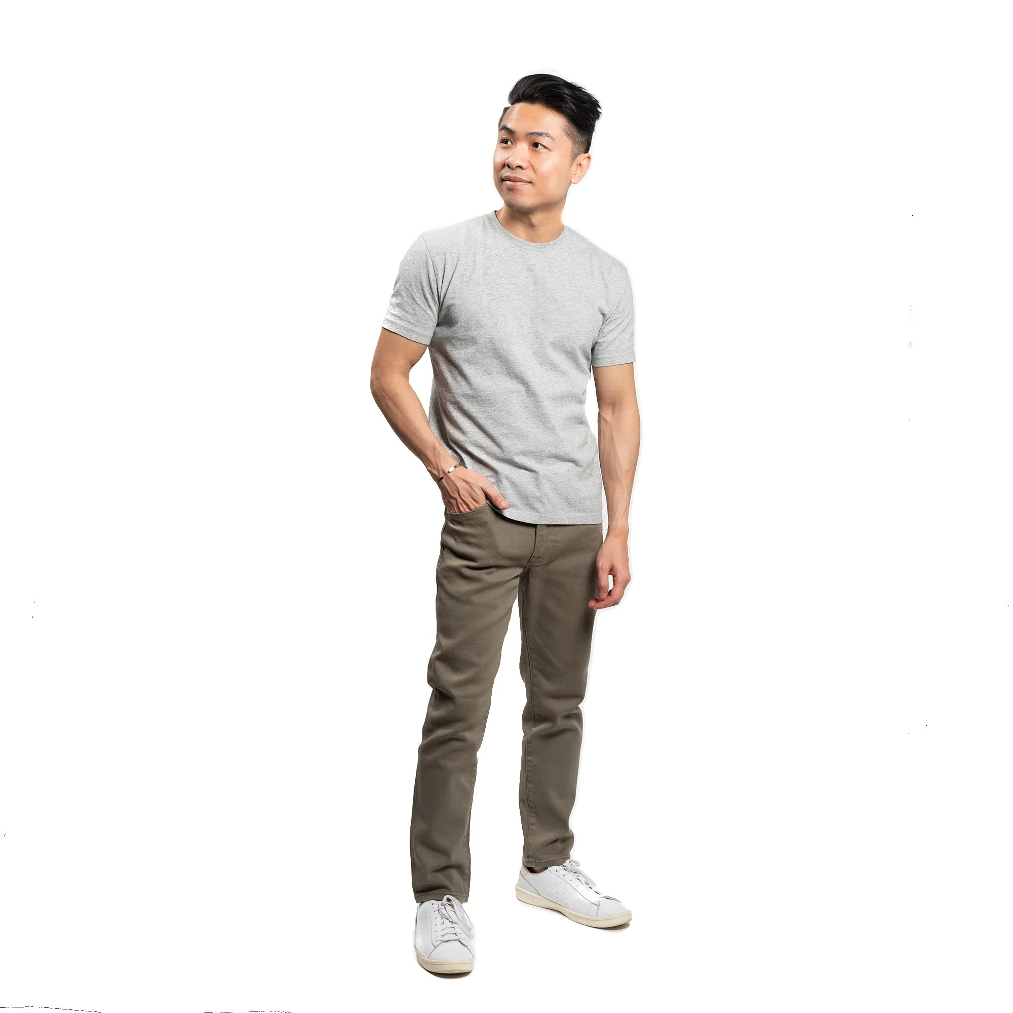 Vintage Crew T-Shirt - Heather Grey