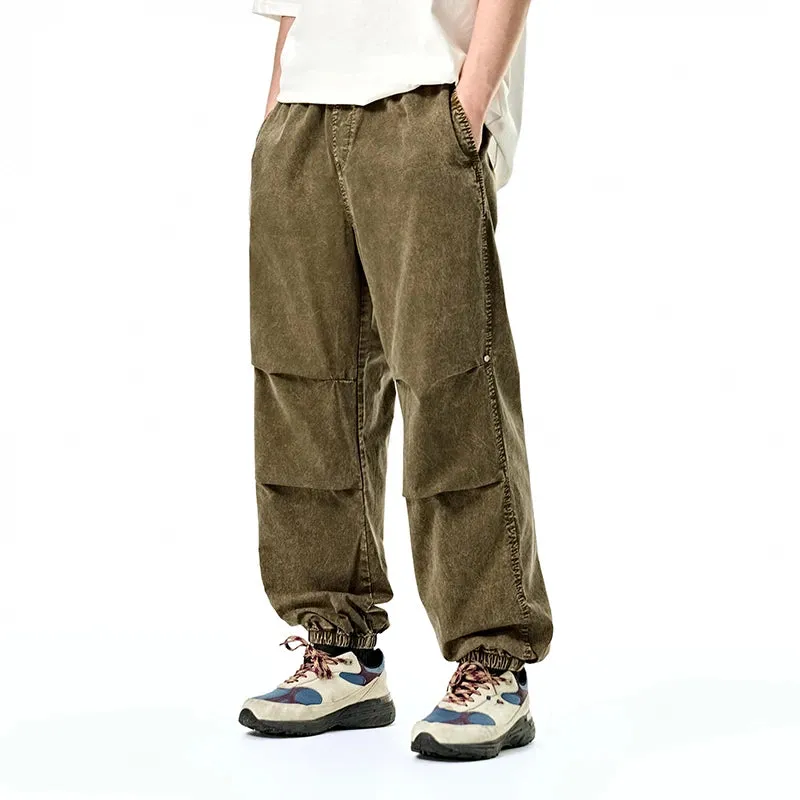 Vintage Distressed Tapered Cargo Pants