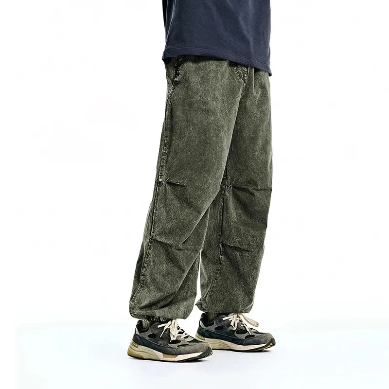 Vintage Distressed Tapered Cargo Pants