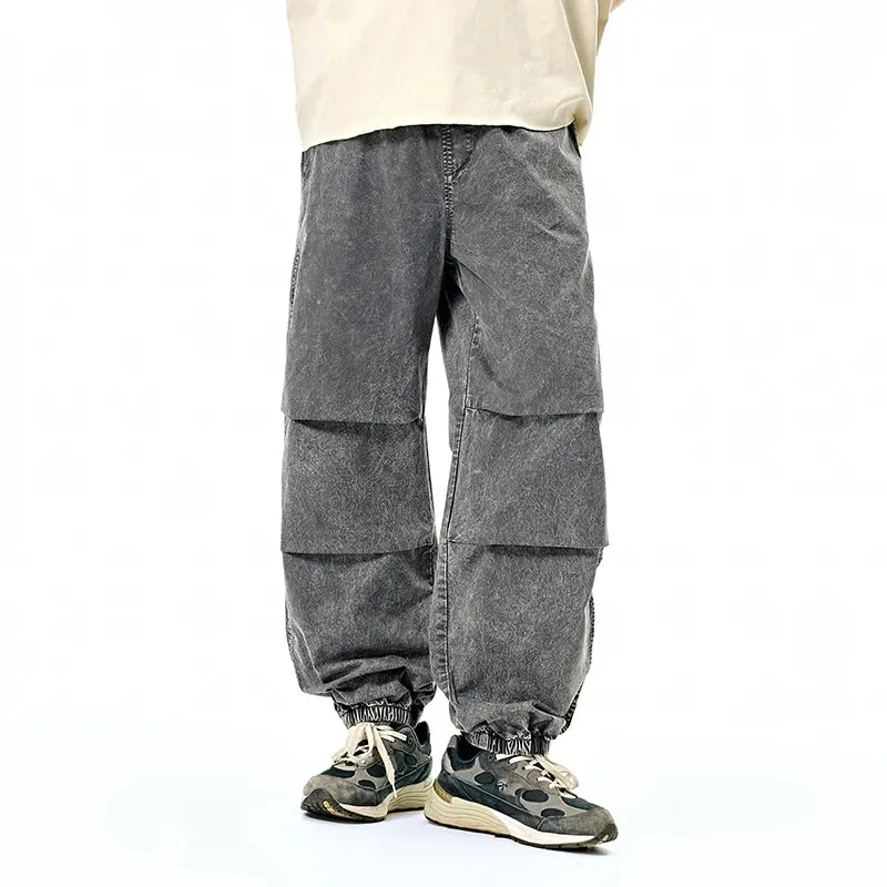 Vintage Distressed Tapered Cargo Pants