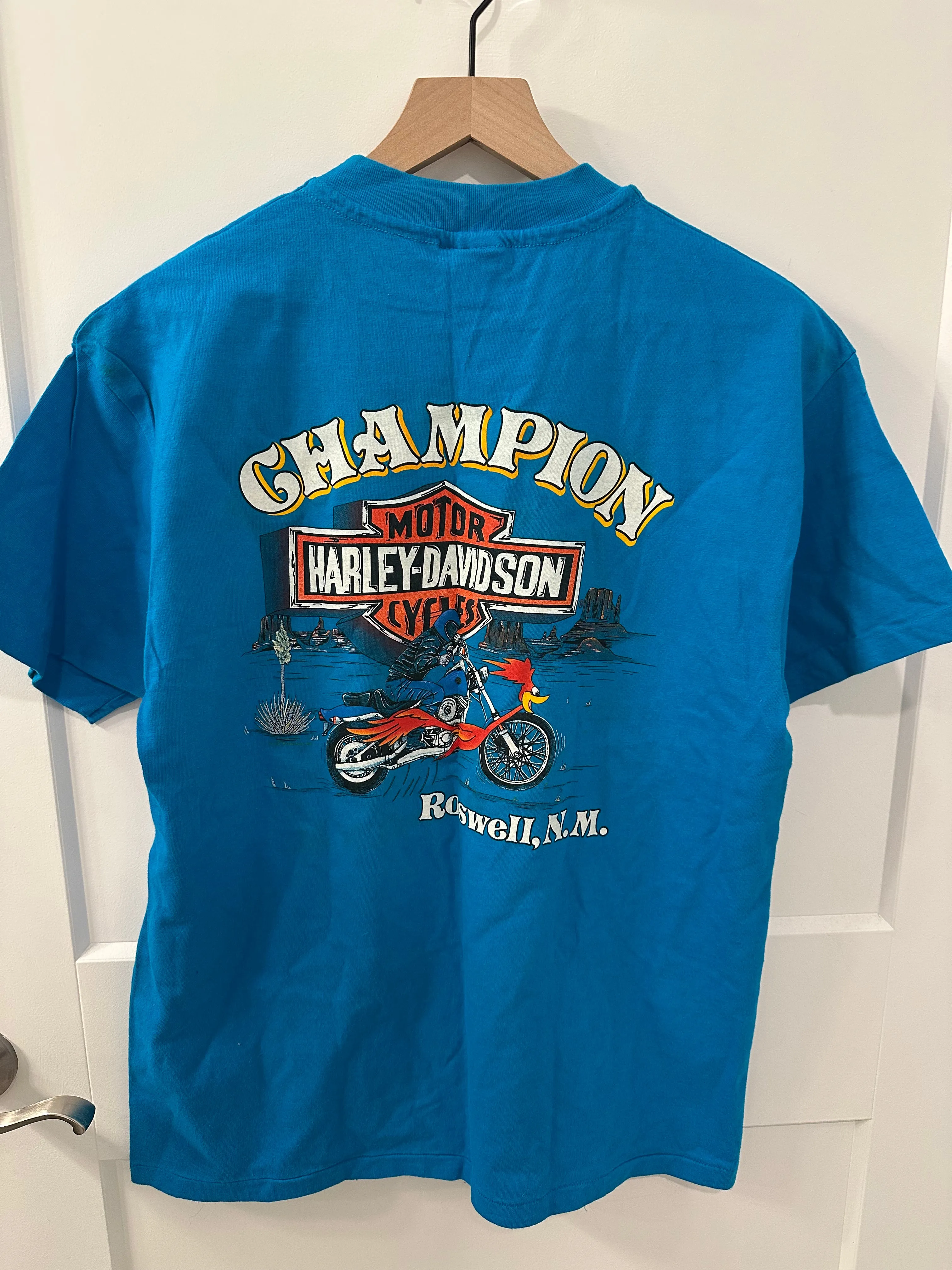 Vintage Harley Davidson Road Runner Roswell New Mexico Tee - Size L