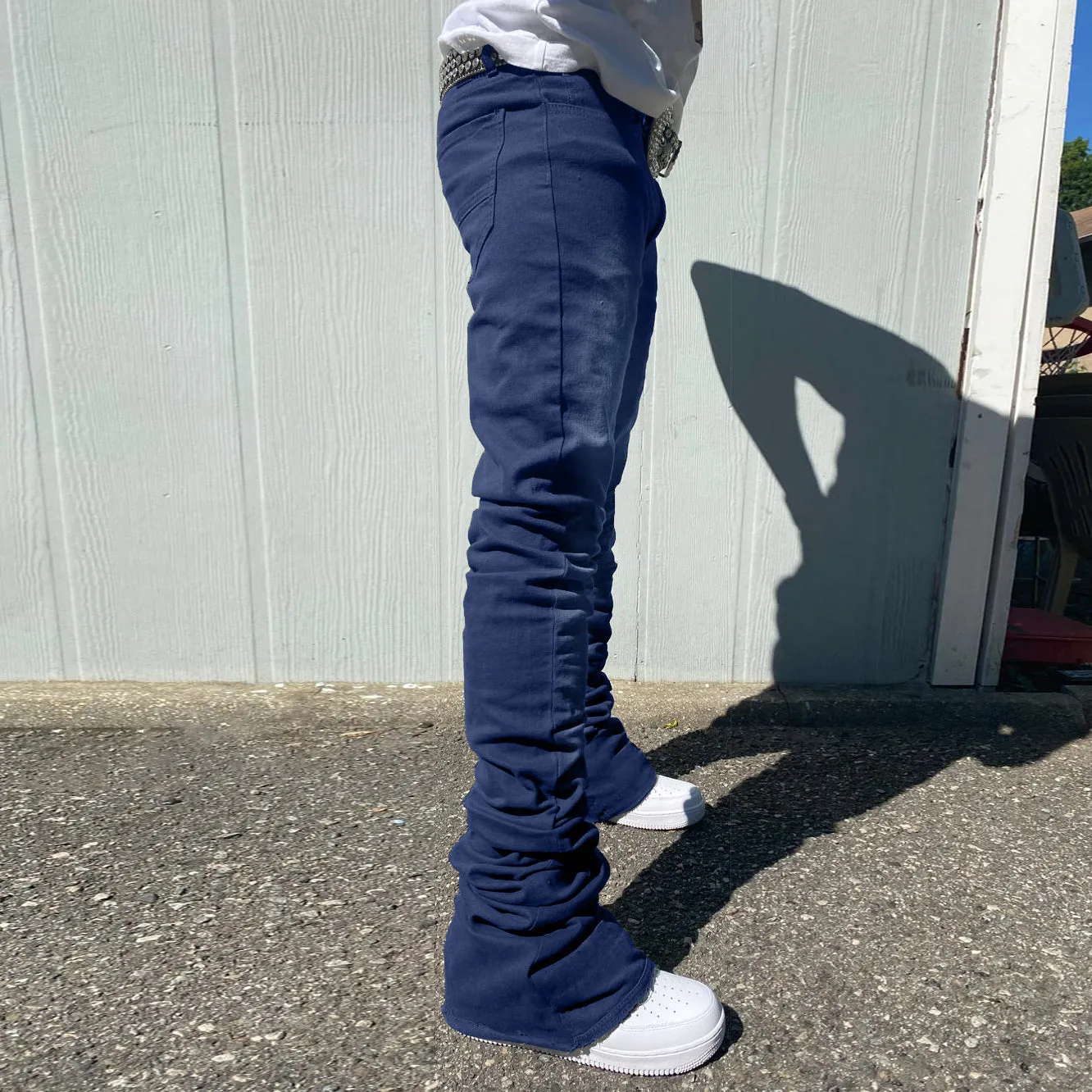 Vintage hip hop wash slim fit jeans