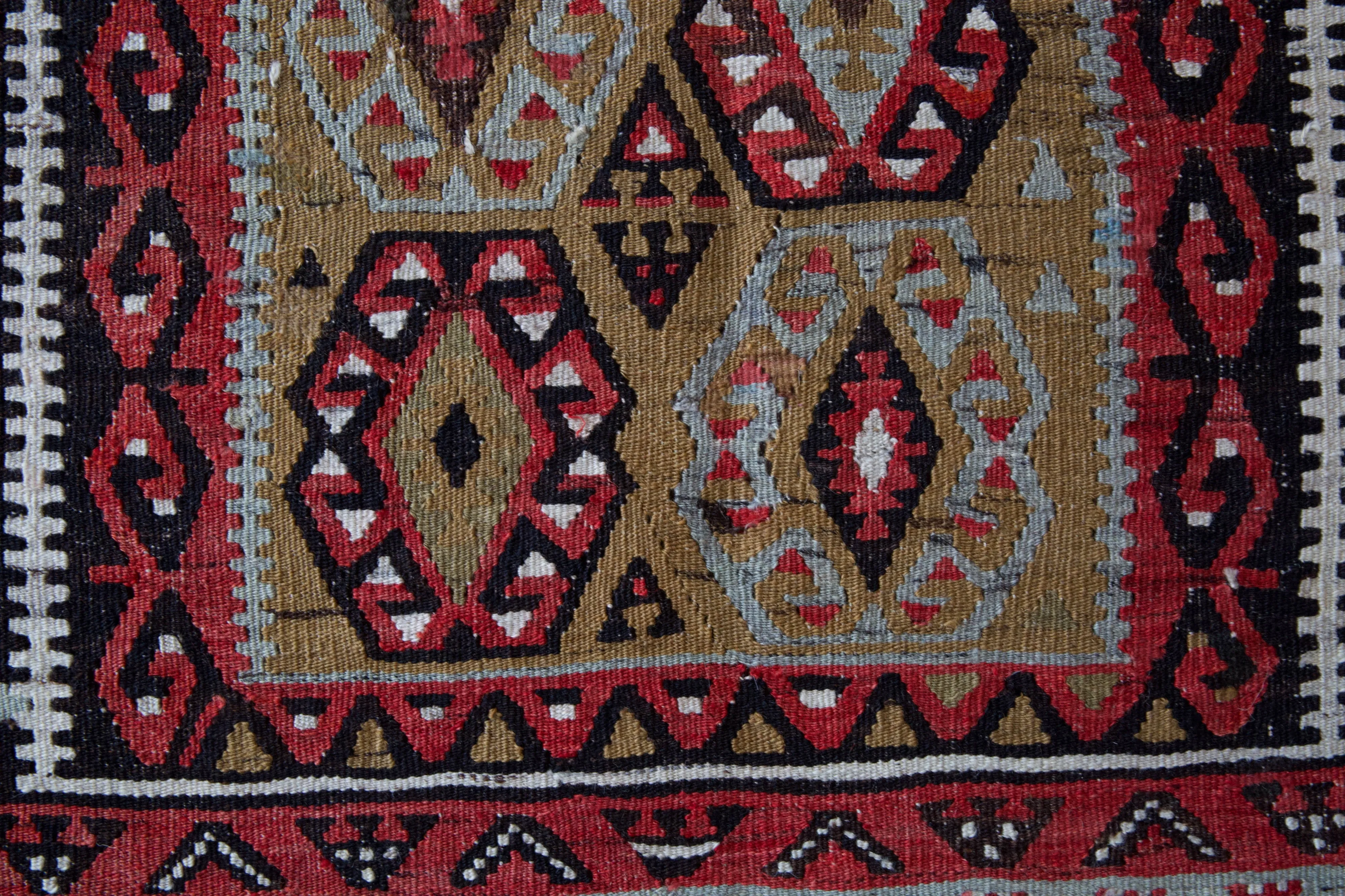 Vintage Kayseri Avsar Kilim Rug 4'6"x10'3"