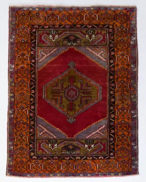 Vintage Kayseri Yahyali Rug 3'9"x6'