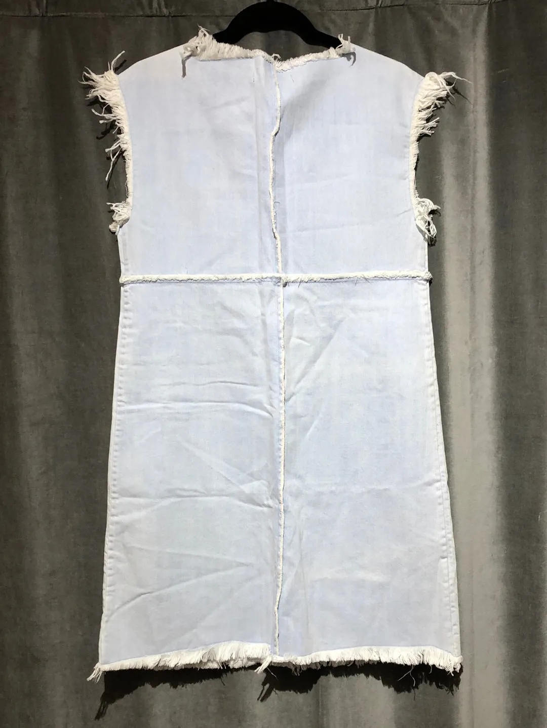 Vintage: Marc by Marc Lightwas Denim Jumper with Frayed Trim