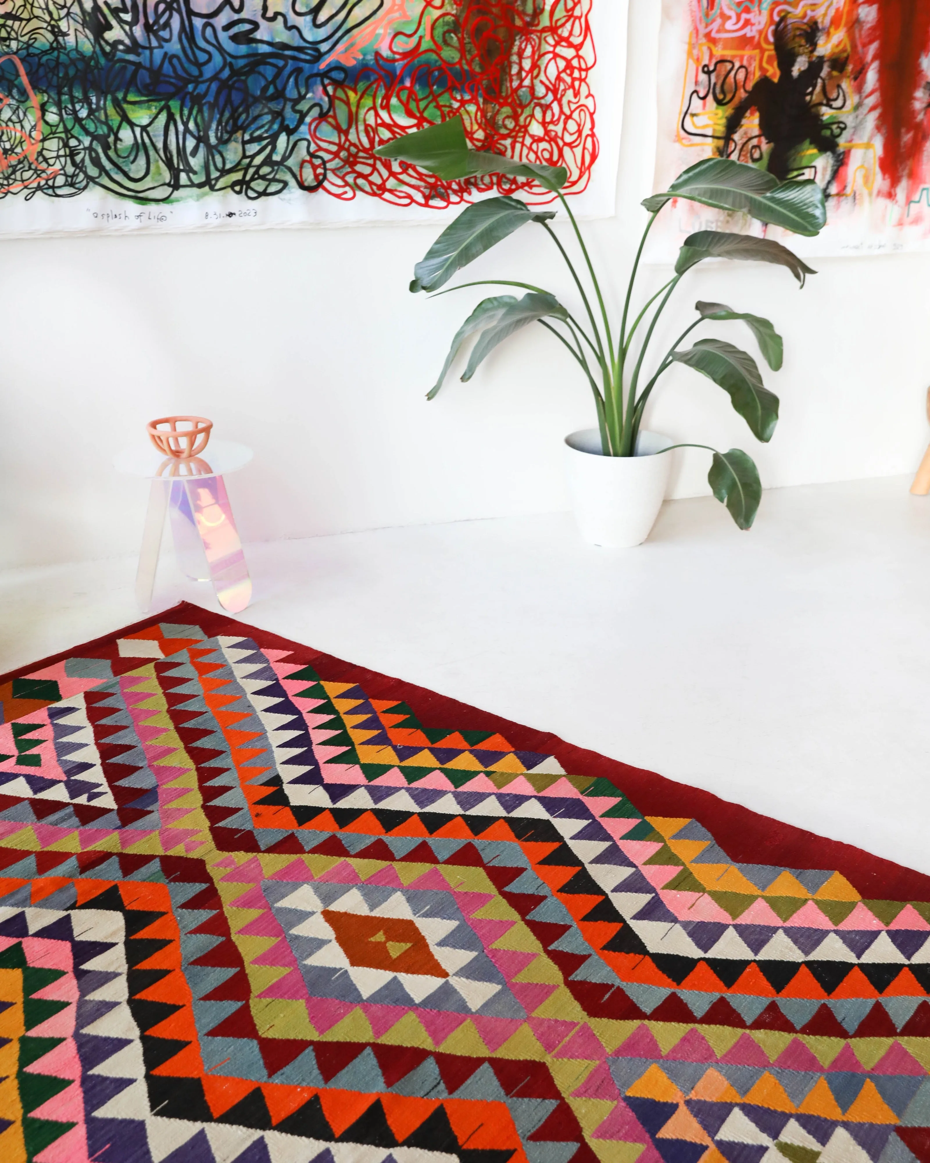 Vintage Milas Bencik Kilim Rug 5'6"x8'6"