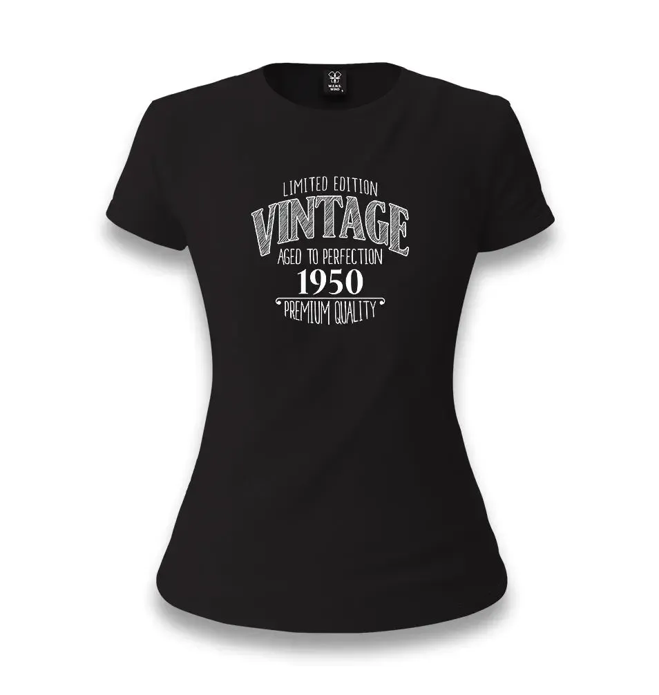 Vintage Premium 1950 Women's Black T-shirt