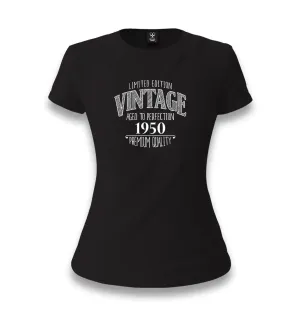Vintage Premium 1950 Women's Black T-shirt