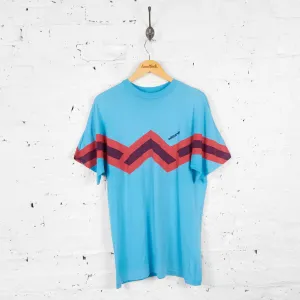 Vintage Retro Adidas T-shirt - Blue/Red - M