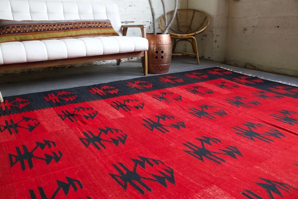 Vintage Sarkoy Kilim 8ftx13ft