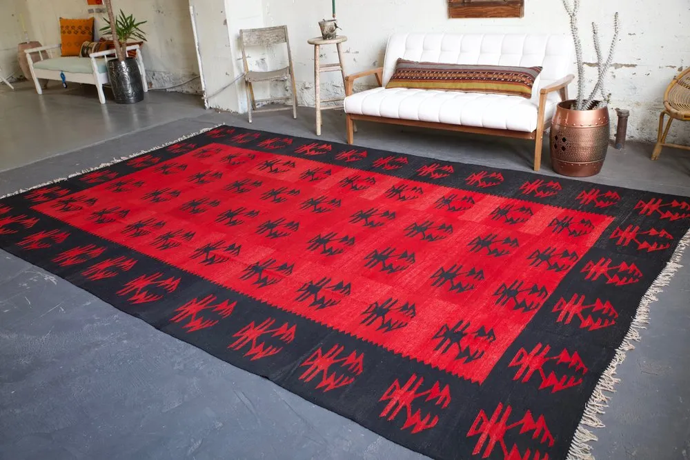 Vintage Sarkoy Kilim 8ftx13ft