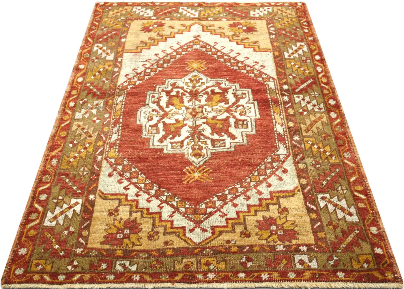 Vintage Turkish Oushak Rug - 3'4" x 5'1"