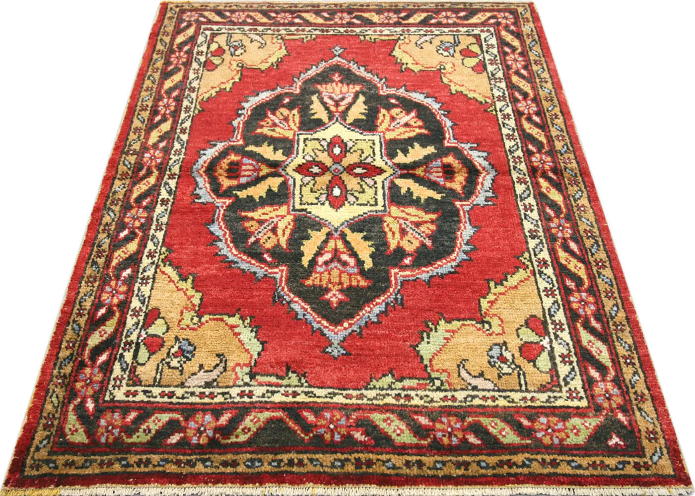 Vintage Turkish Oushak Rug - 3'9" x 5'5"