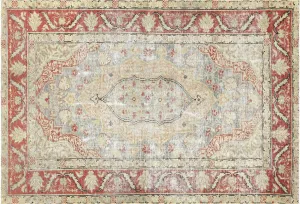 Vintage Turkish Oushak Rug - 4'2" x 6'2"