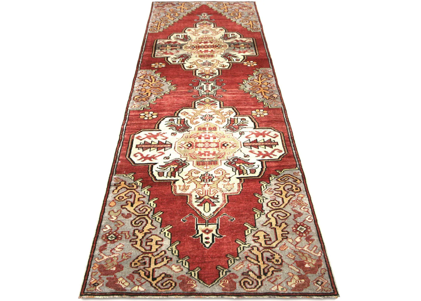 Vintage Turkish Oushak Runner - 3'1" x 9'7"