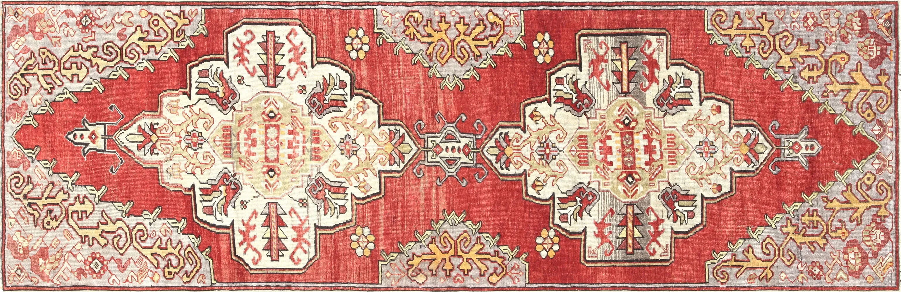 Vintage Turkish Oushak Runner - 3'1" x 9'7"