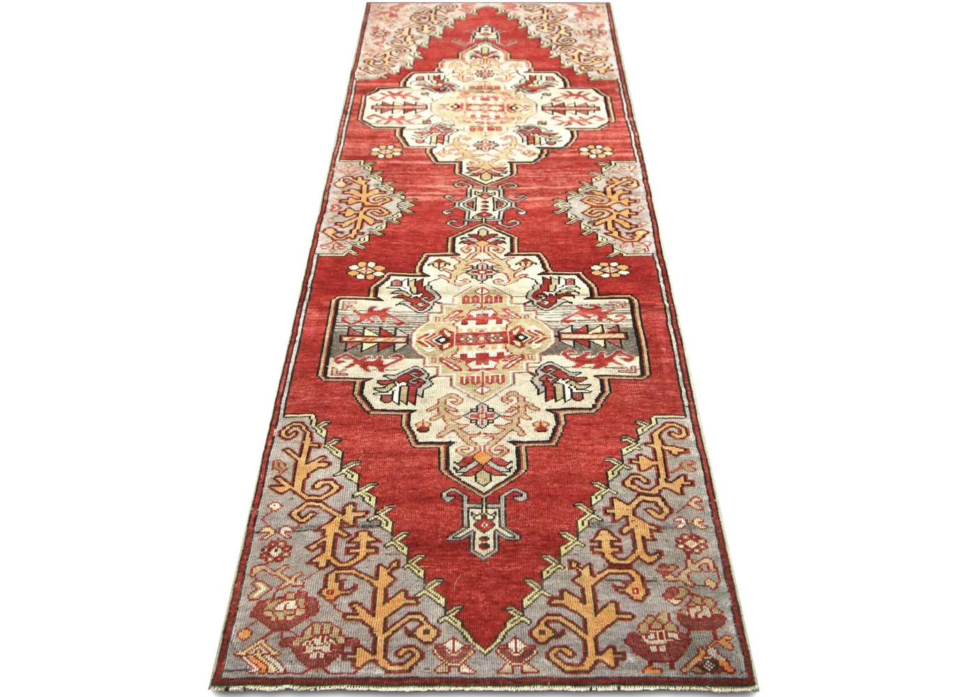 Vintage Turkish Oushak Runner - 3'1" x 9'7"