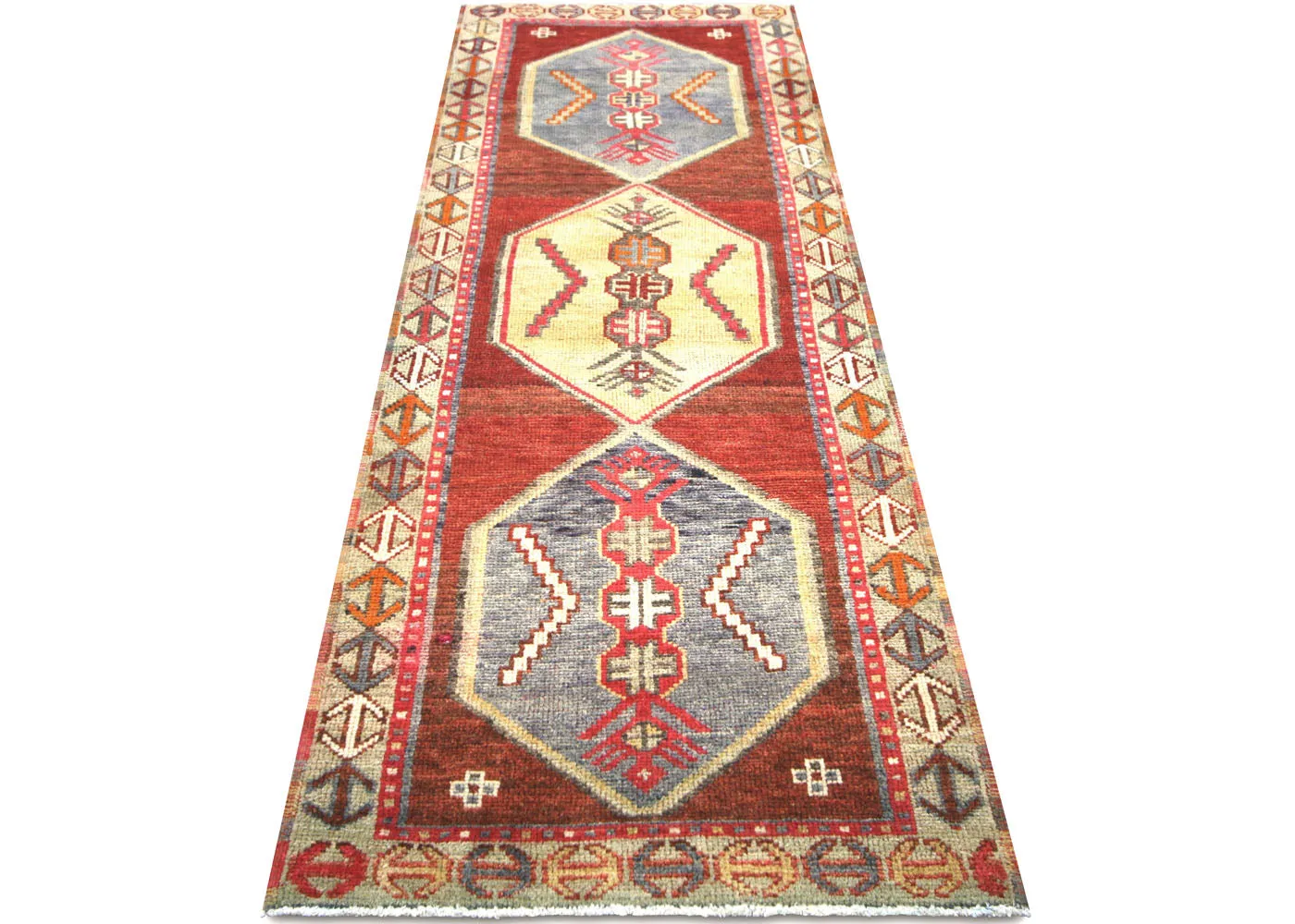 Vintage Turkish Oushak Runner - 3'4" x 9'6"