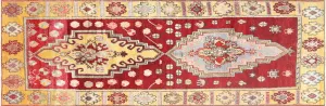 Vintage Turkish Oushak Runner - 3'6" x 10'7"