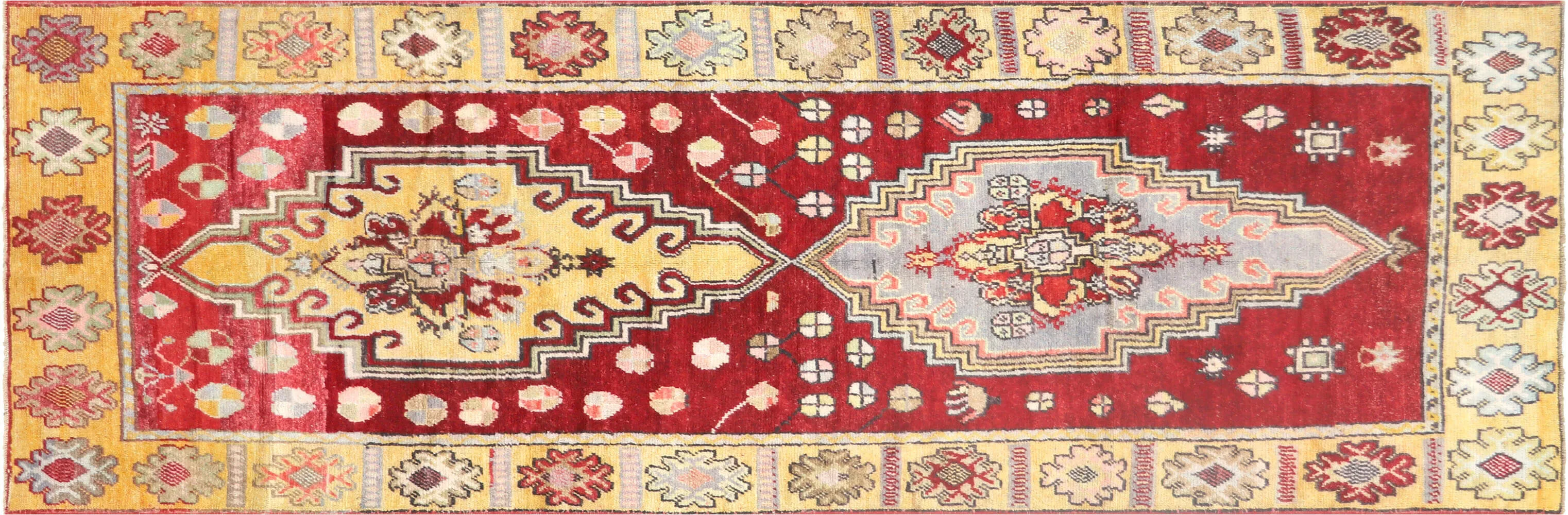 Vintage Turkish Oushak Runner - 3'6" x 10'7"