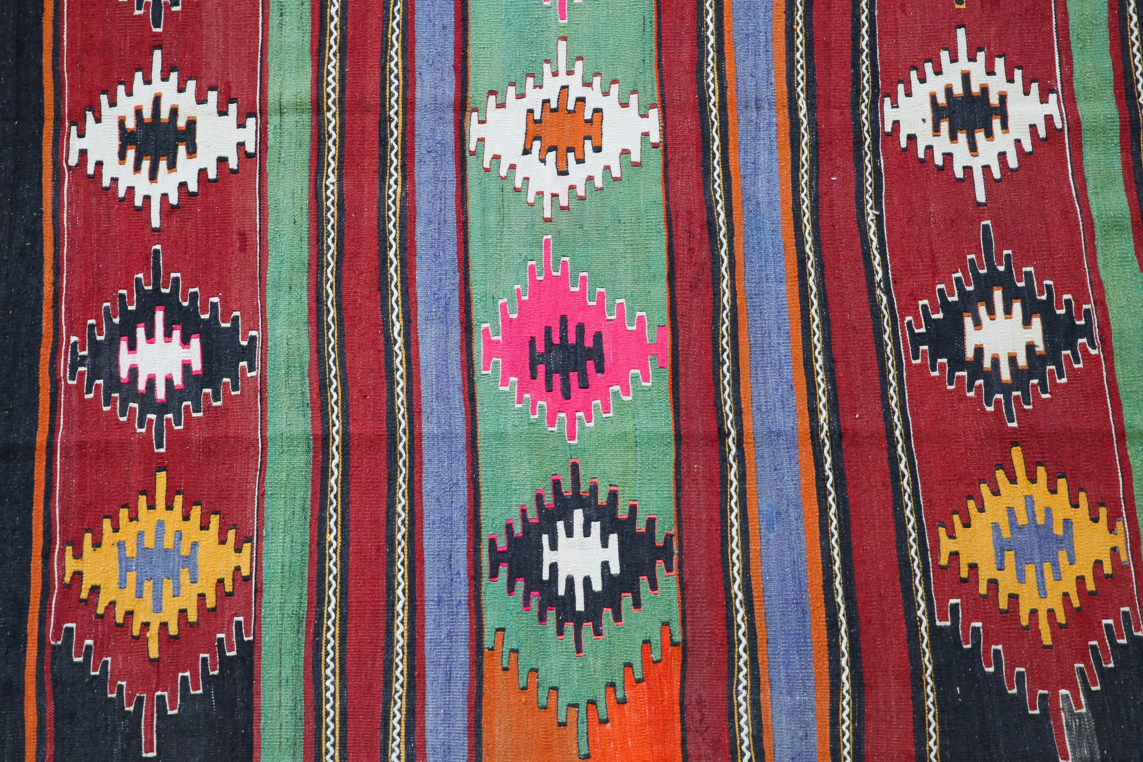 Vintage Turkish Sivas Kilim Rug