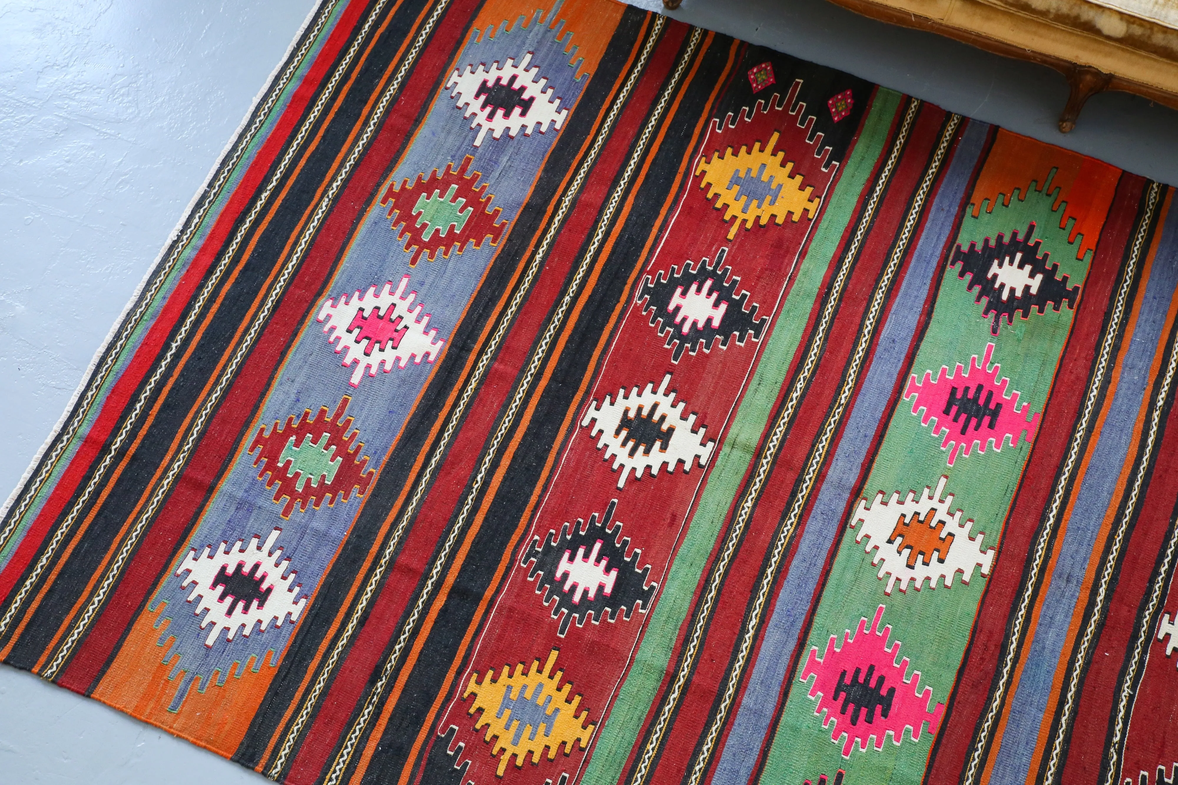 Vintage Turkish Sivas Kilim Rug