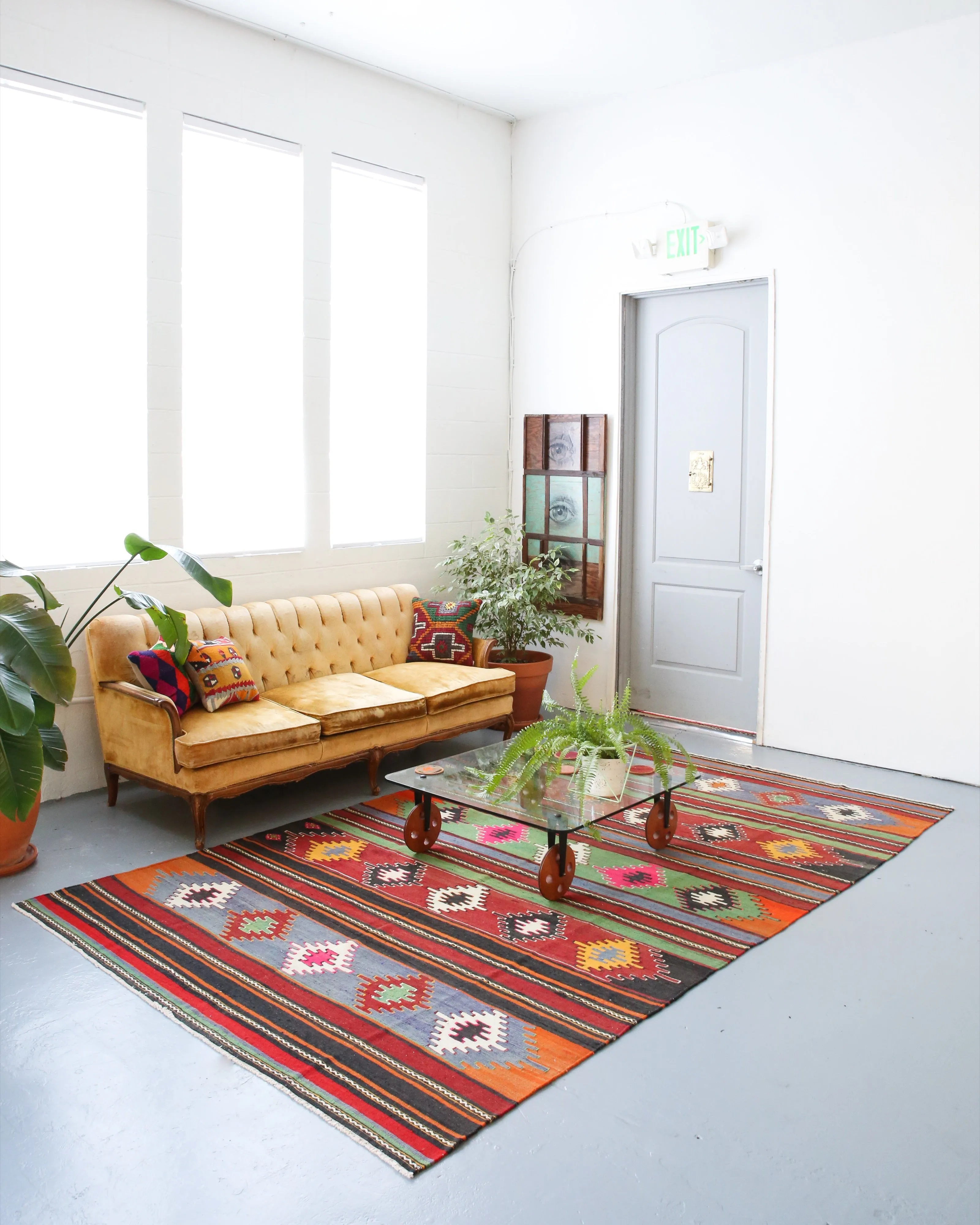 Vintage Turkish Sivas Kilim Rug