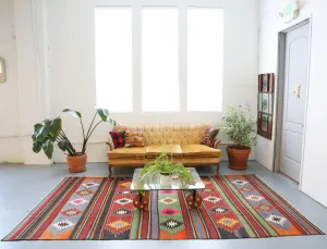 Vintage Turkish Sivas Kilim Rug