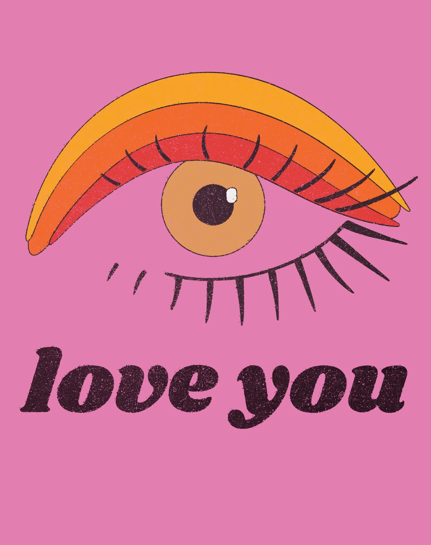Vintage Valentine Eye Love You Men's T-shirt