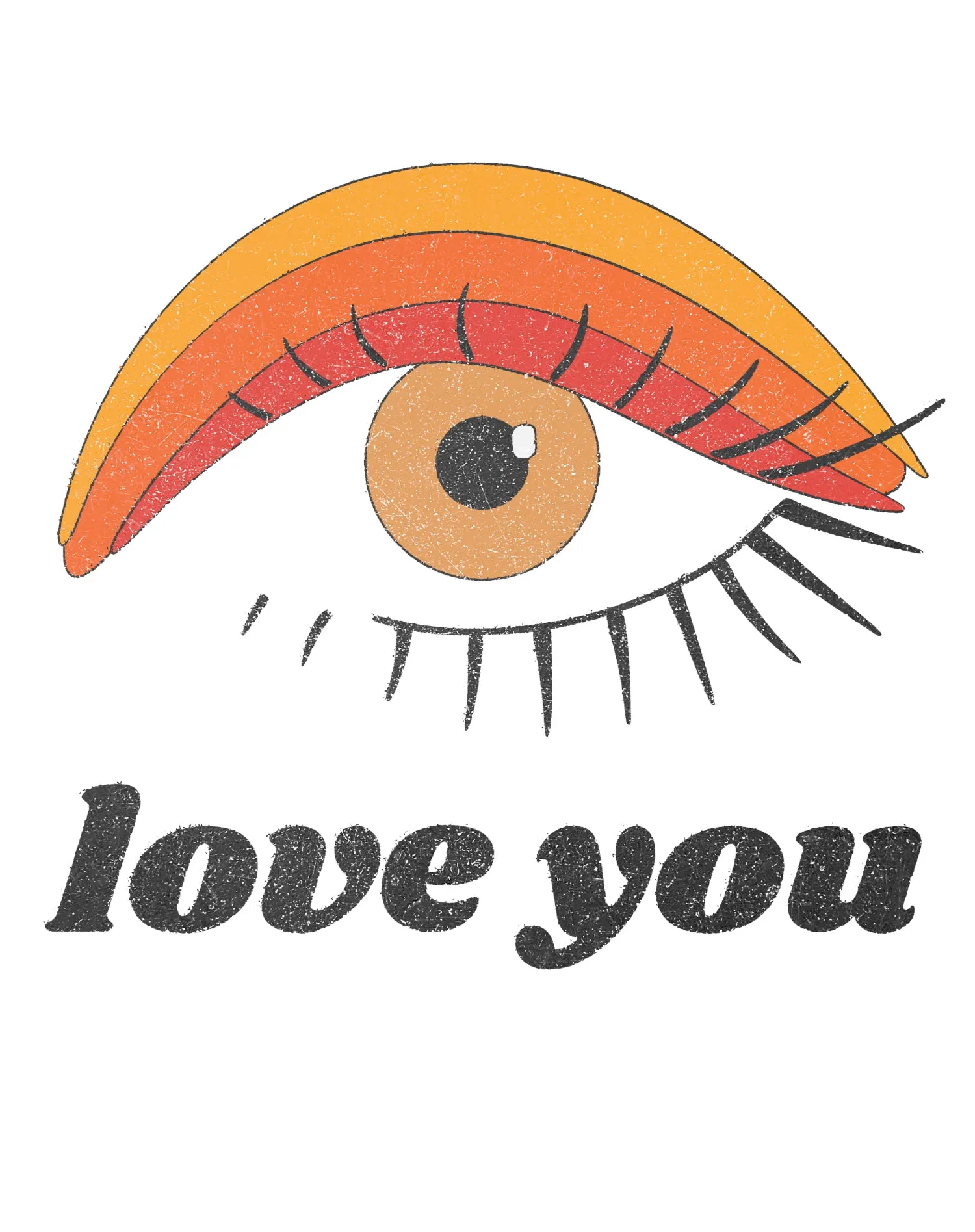 Vintage Valentine Eye Love You Men's T-shirt
