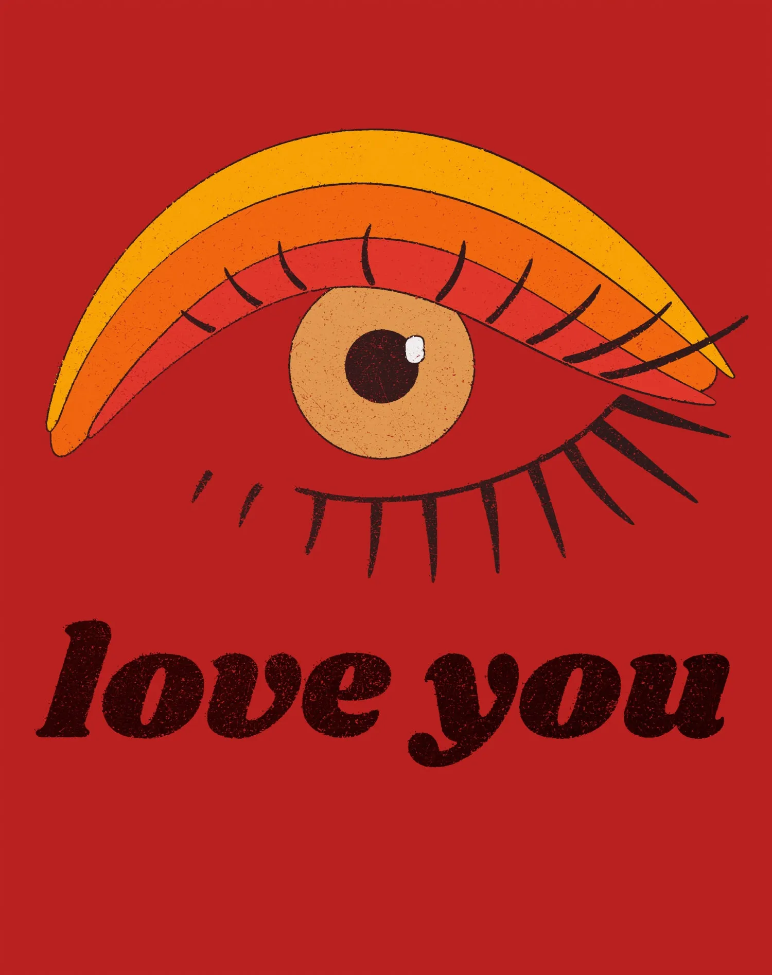 Vintage Valentine Eye Love You Men's T-shirt