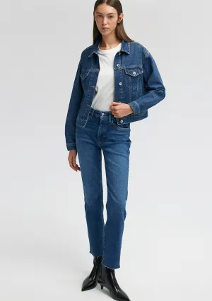 Viola Dark Brushed Mavi Premium Jean Pants