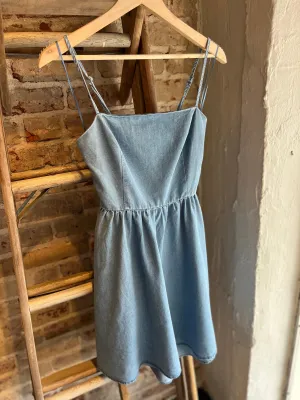 Washed Denim Mini Dress