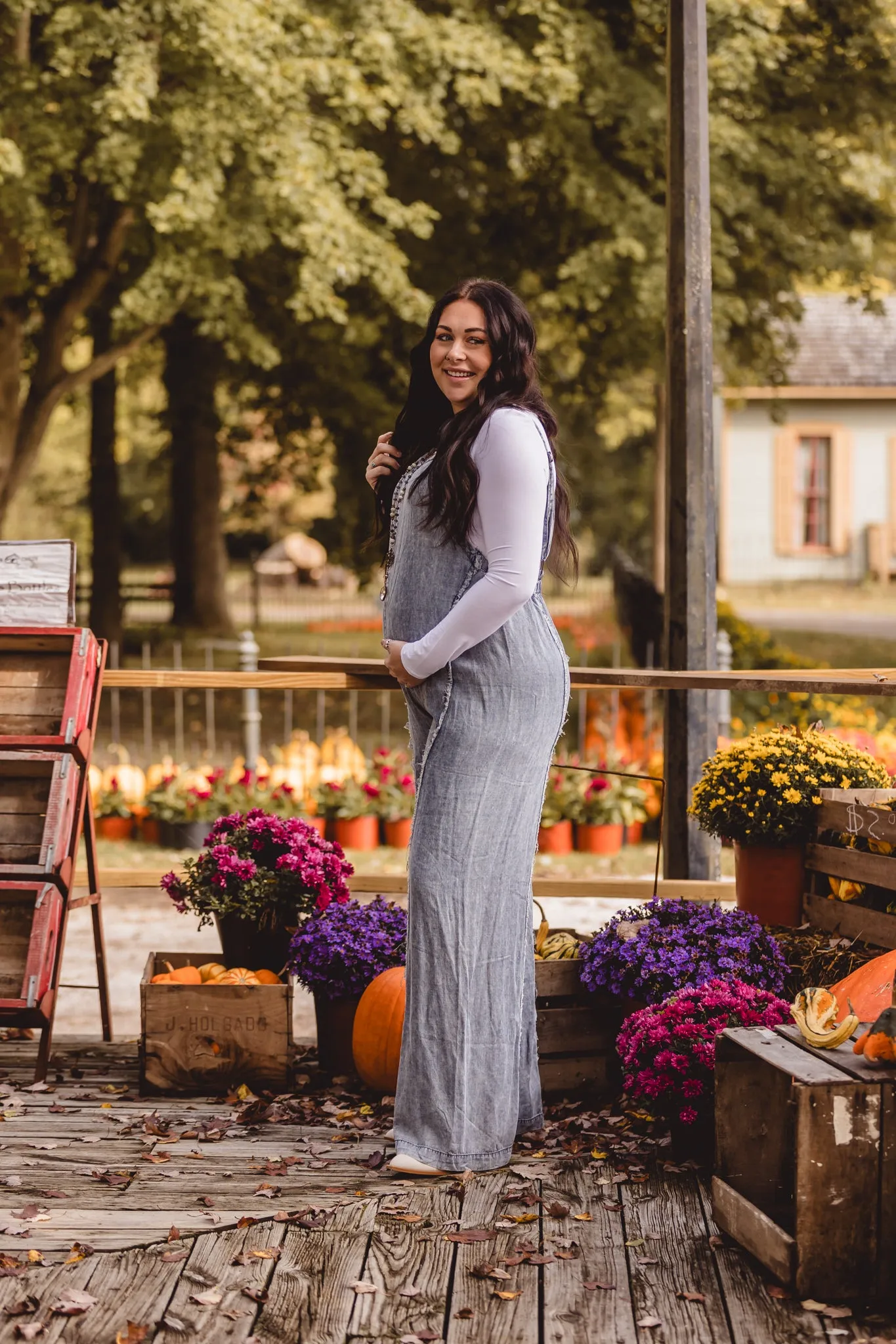 Washed Denim Tencel Jumpsuit
