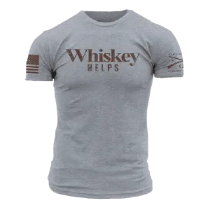 Whiskey Helps™ T-Shirt - Dark Heather Gray