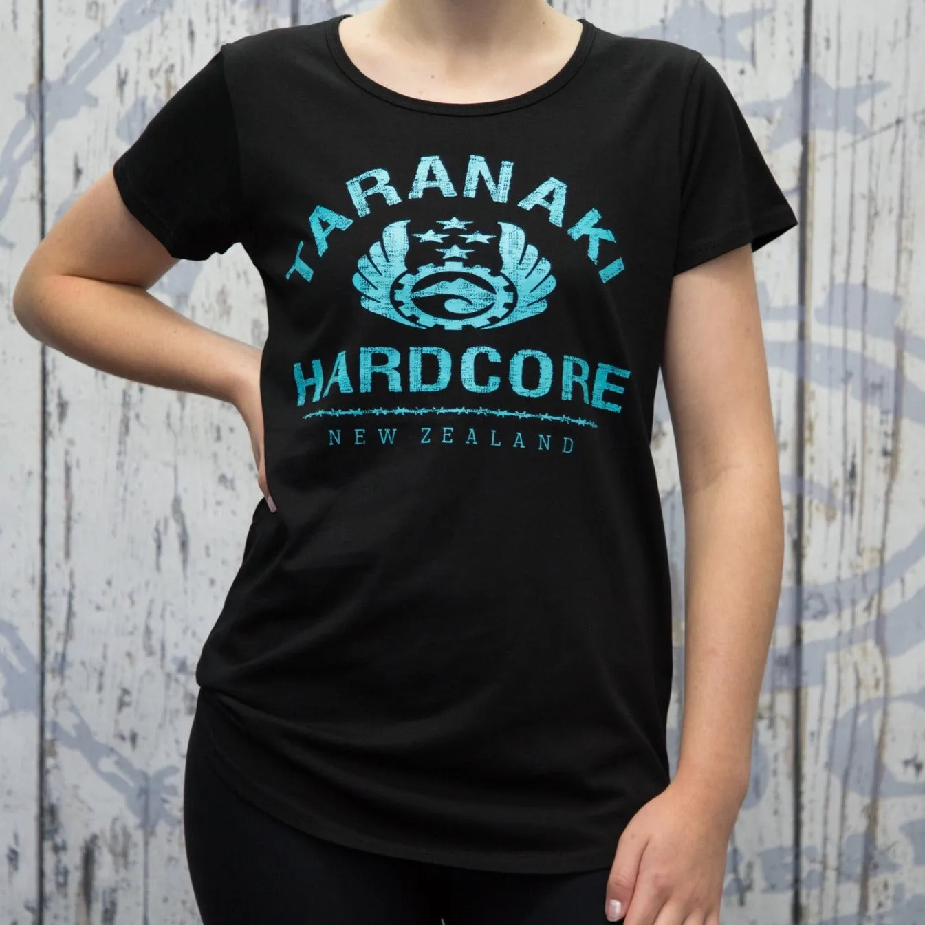 Womens Vintage T-Shirt - Black/Blue