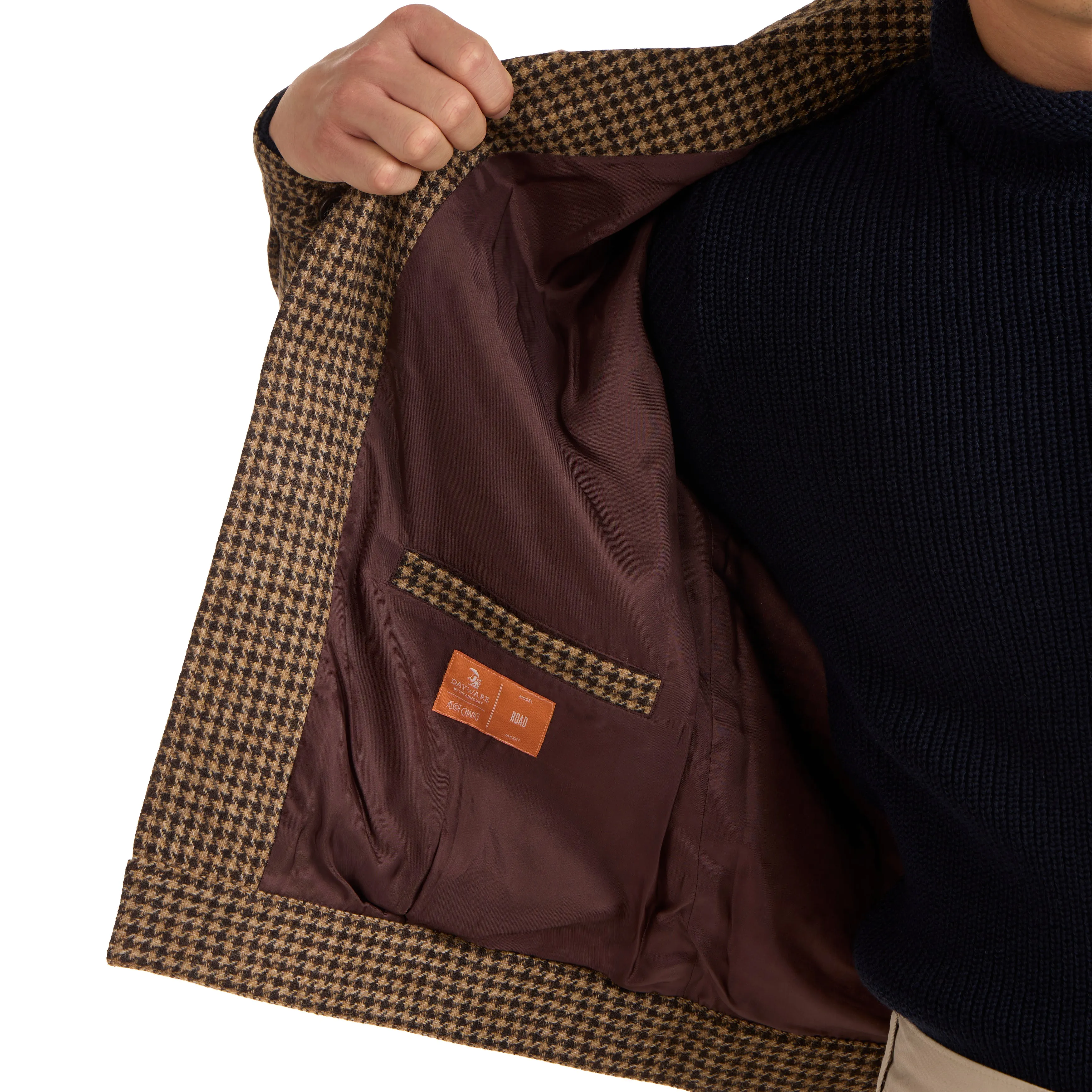 Wool Houndstooth Road Jacket
