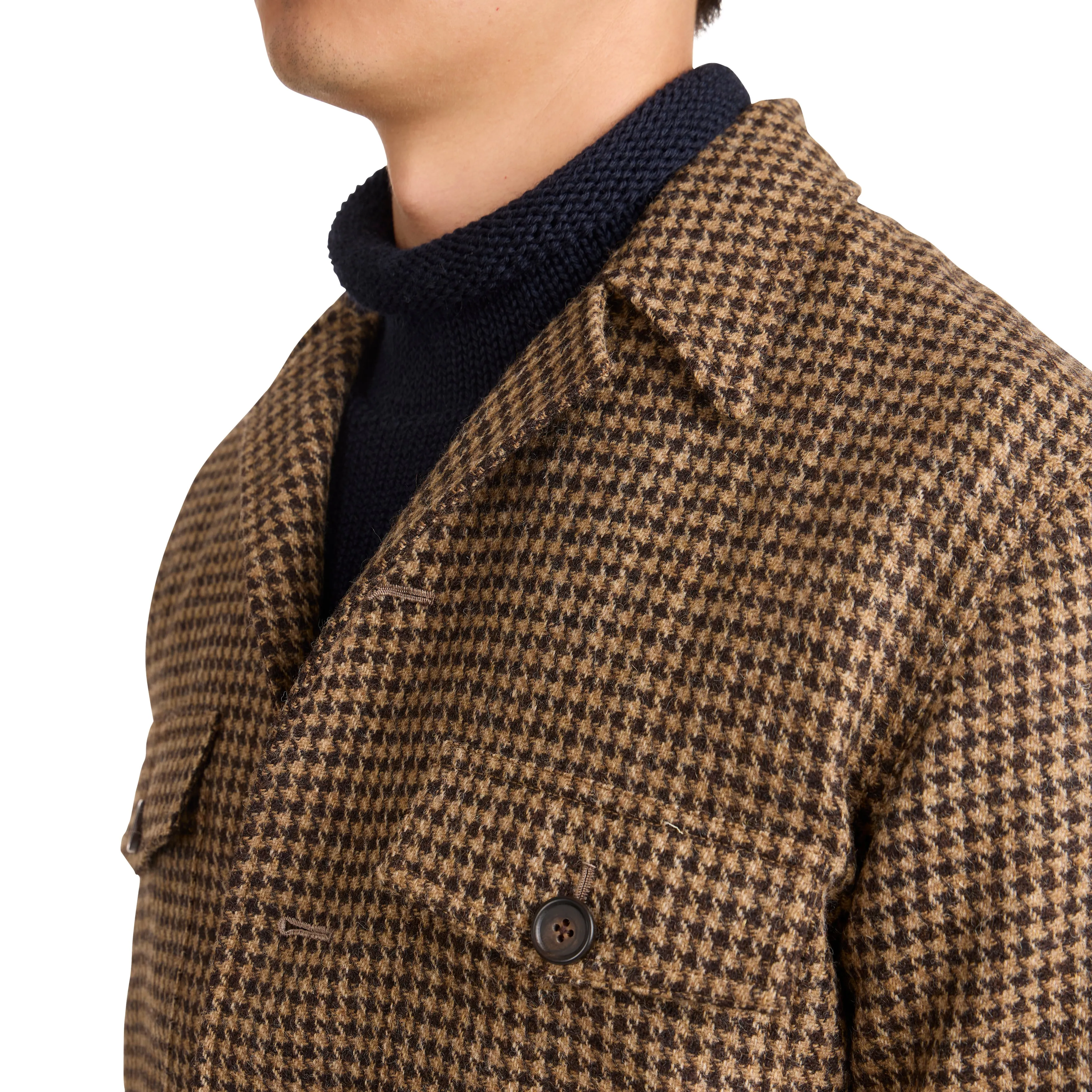 Wool Houndstooth Road Jacket