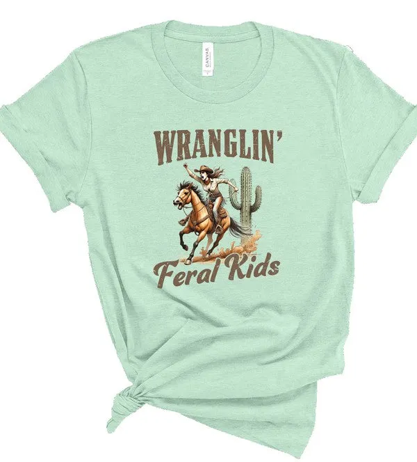 Wranglin Feral Kids Short Sleeve Graphic Tee