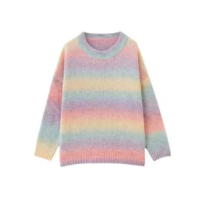 Y2K Striped Full Zip Jacket for Women in All Season Style