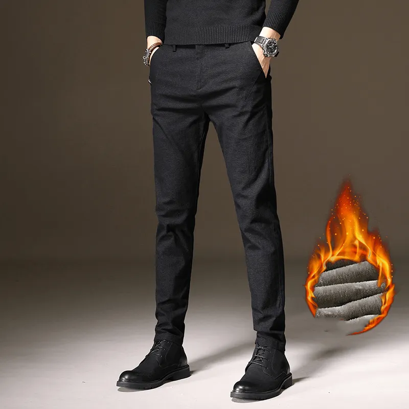 Young Men'S Slim Fit Elastic Pencil Pants