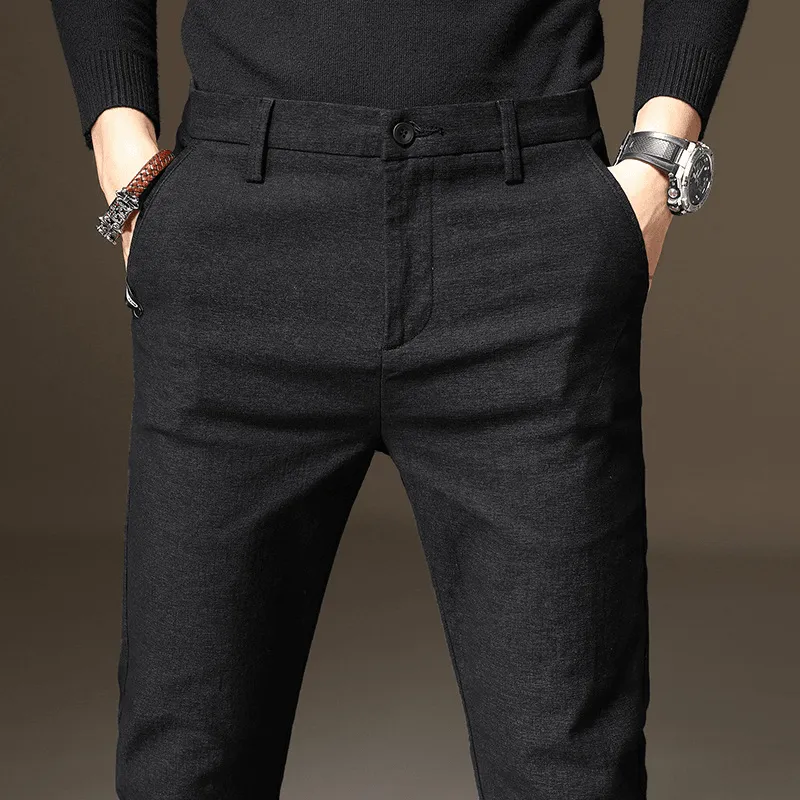 Young Men'S Slim Fit Elastic Pencil Pants