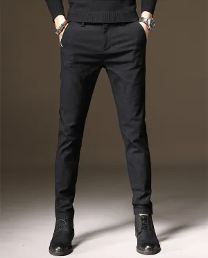Young Men'S Slim Fit Elastic Pencil Pants
